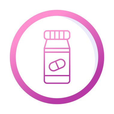 Hapları şişe simge vektör çizim