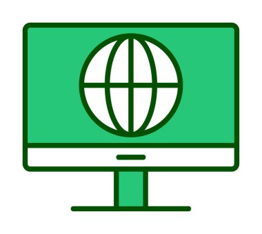 İnternet simgesi vektör illüstrasyonu