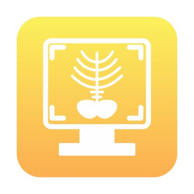 X-ray Bone ikon vektör çizimi