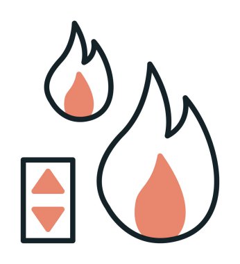 Sıcaklık Denetim simgesi, vektör resimleme 