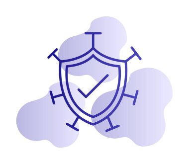 Koruma kalkanı ikonu vektör illüstrasyon tasarımı