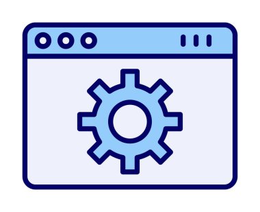 Web Sayfa Ayarları. simge basit illüstrasyon
