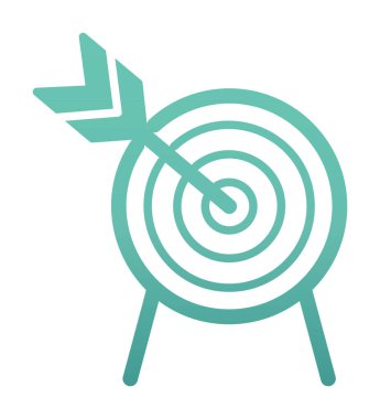 Basit hedef simgesi, hedef, vektör illüstrasyonu