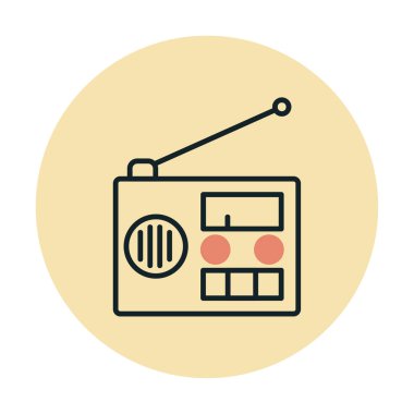  radyo simgesi vektör illüstrasyonu