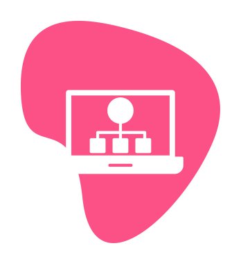 Basit Laptop Ekran simgesi, vektör illüstrasyonu