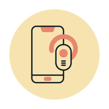 Kulaklık ve akıllı telefon web simgesi, vektör illüstrasyonu