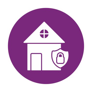 ev güvenlik simgesi, vektör çizim                                    