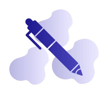 Kalem düz simgesi. Vektör çizim