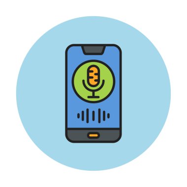 Beyaz arkaplan üzerinde ses vektör yardımcı illüstrasyonu