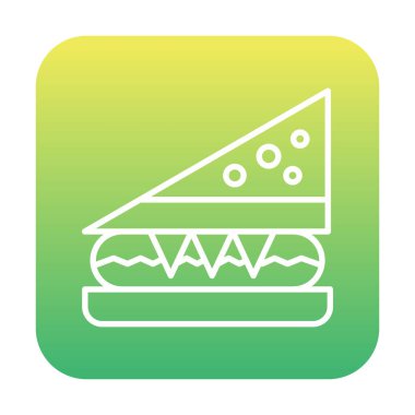 Sandviç simgesi, vektör illüstrasyonu, grafik tasarımı