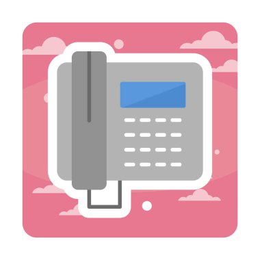 Basit Telefon Simgesi, vektör illüstrasyonu