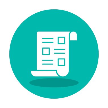 belge simgesi, vektör illüstrasyonu basit tasarım