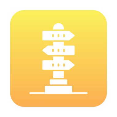 Beyaz arkaplanda yön vektörü illüstrasyonu