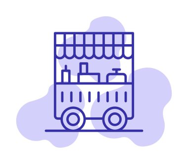 Yemek arabası simgesinin vektör illüstrasyonu 