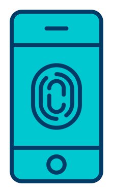 parmak izi kutsal kişilerin resmi, vektör çizim ile Smartphone 