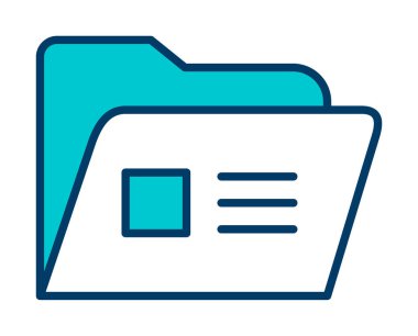 klasör renkli vektör simgesi 