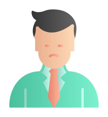 Basit Restoran Yöneticisi simgesi, vektör illüstrasyonu