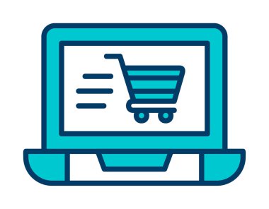 Ekran vektör illüstrasyonunda ticaret simgesi