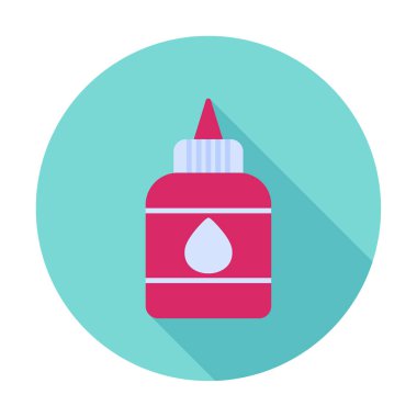 sıvı yapıştırıcı şişe ikonu vektör illüstrasyonu, yapıştırıcı logosu kavramı         