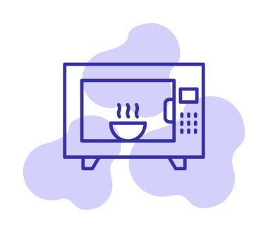 mikrodalga fırın ağı basit simge illüstrasyonu