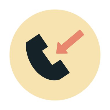 telefon arama simgesi, vektör illüstrasyonu basit tasarım