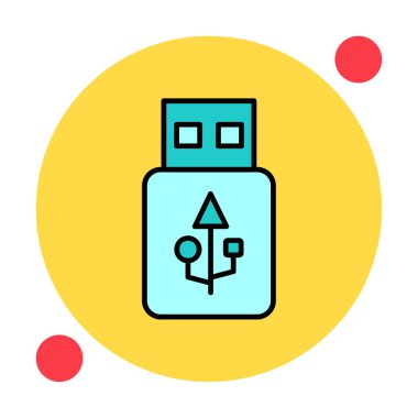 Web için usb flash simgesi.