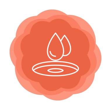 su damlası ağ simgesi, vektör illüstrasyonu 