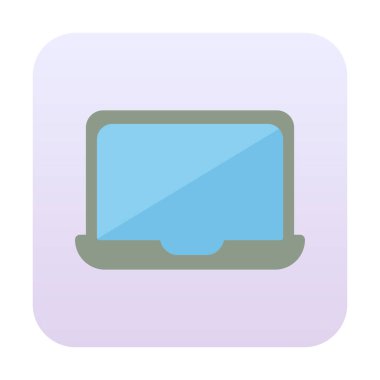 Dizüstü bilgisayar simgesi vektör çizimi