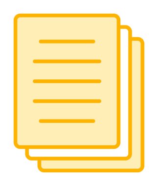 belge simgesi, vektör illüstrasyonu basit tasarım