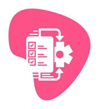 Çalışma akışı simgesi tasarımı, vektör illüstrasyonu                            