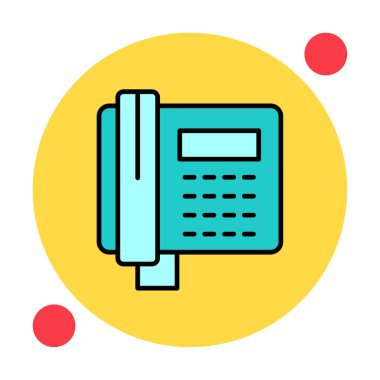 Basit Telefon Simgesi, vektör illüstrasyonu