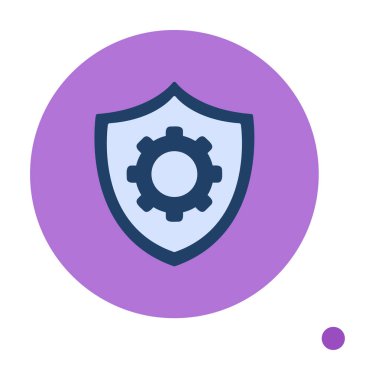 Güvenlik kalkanı simgesi koruma konsepti, vektör illüstrasyonu