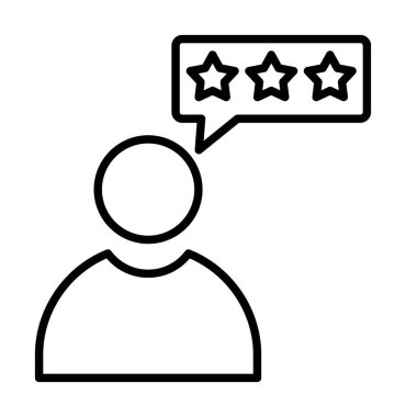 Müşteri İncelemesi, geribildirim ikonu vektör çizimi