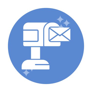 posta kutusu simgesi, vektör illüstrasyonu basit tasarım