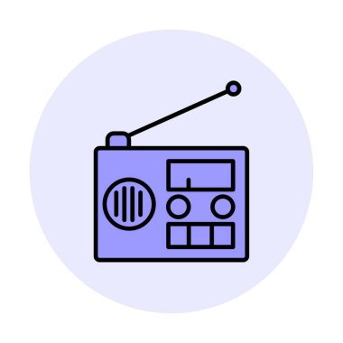  radyo simgesi vektör illüstrasyonu