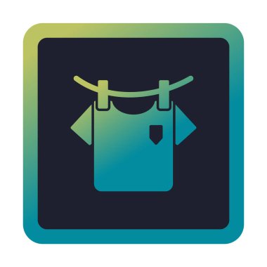 Çamaşır, tişört ikonu, vektör illüstrasyonu