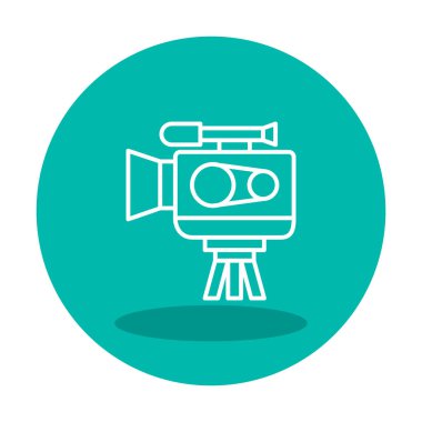 Video kamera. Web simgesi basit illüstrasyon 