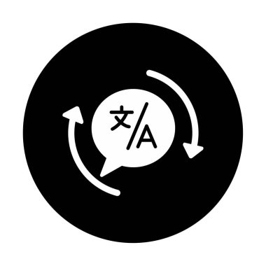 vektör illüstrasyonu, Çeviri simgesi tasarımı                       