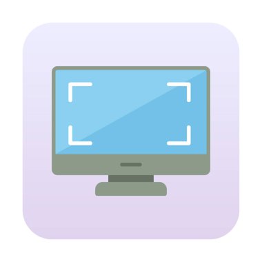 bilgisayar izleme simgesi, vektör illüstrasyonu basit tasarım