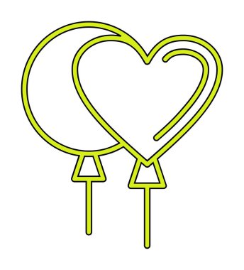 balonlar web basit illüstrasyon, parti konsepti