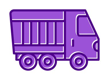 Web ve mobil uygulama tasarımınız için kamyon simgesi vektörü, kamyon logosu konsepti