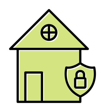 ev güvenlik simgesi, vektör çizim                                    