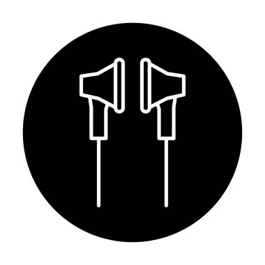 Kulaklık simge vektör çizim