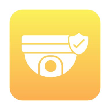 CCTV kamerası. Web simgesi basit illüstrasyon