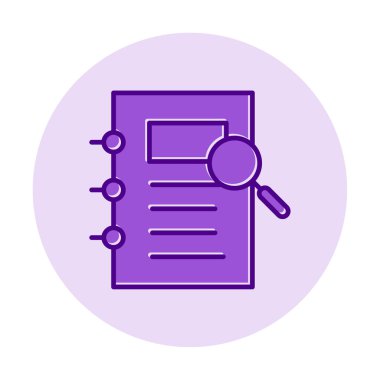 ofis kağıdı ve büyüteç