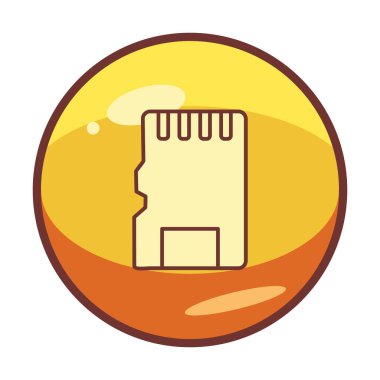 SD kart simgesi vektör illüstrasyonu 