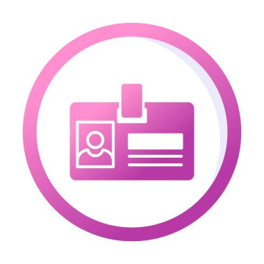 kimlik kartı simgesi, vektör illüstrasyonu basit tasarım