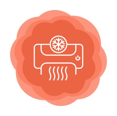 Klima ağı basit simgesi.