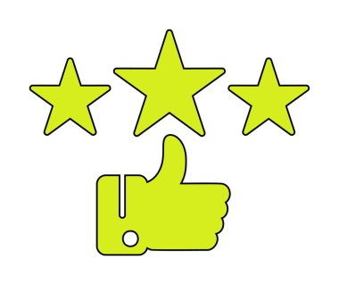 derecelendirme vektörü renk çizgisi simgesi 