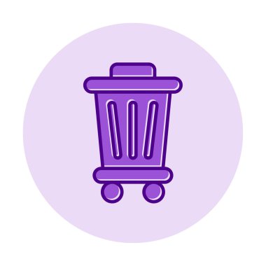 Çöp kutusu web simgesi, vektör illüstrasyonu